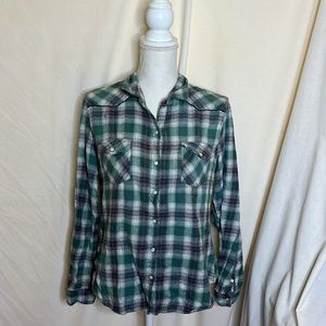 Green, White, & Red Mossimo Supply Co Button Down, NWOT, XL